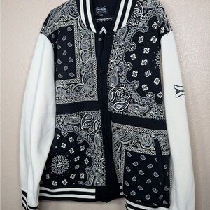 Doggsupply by Snoop Dogg Black & White Varsity Jacket
